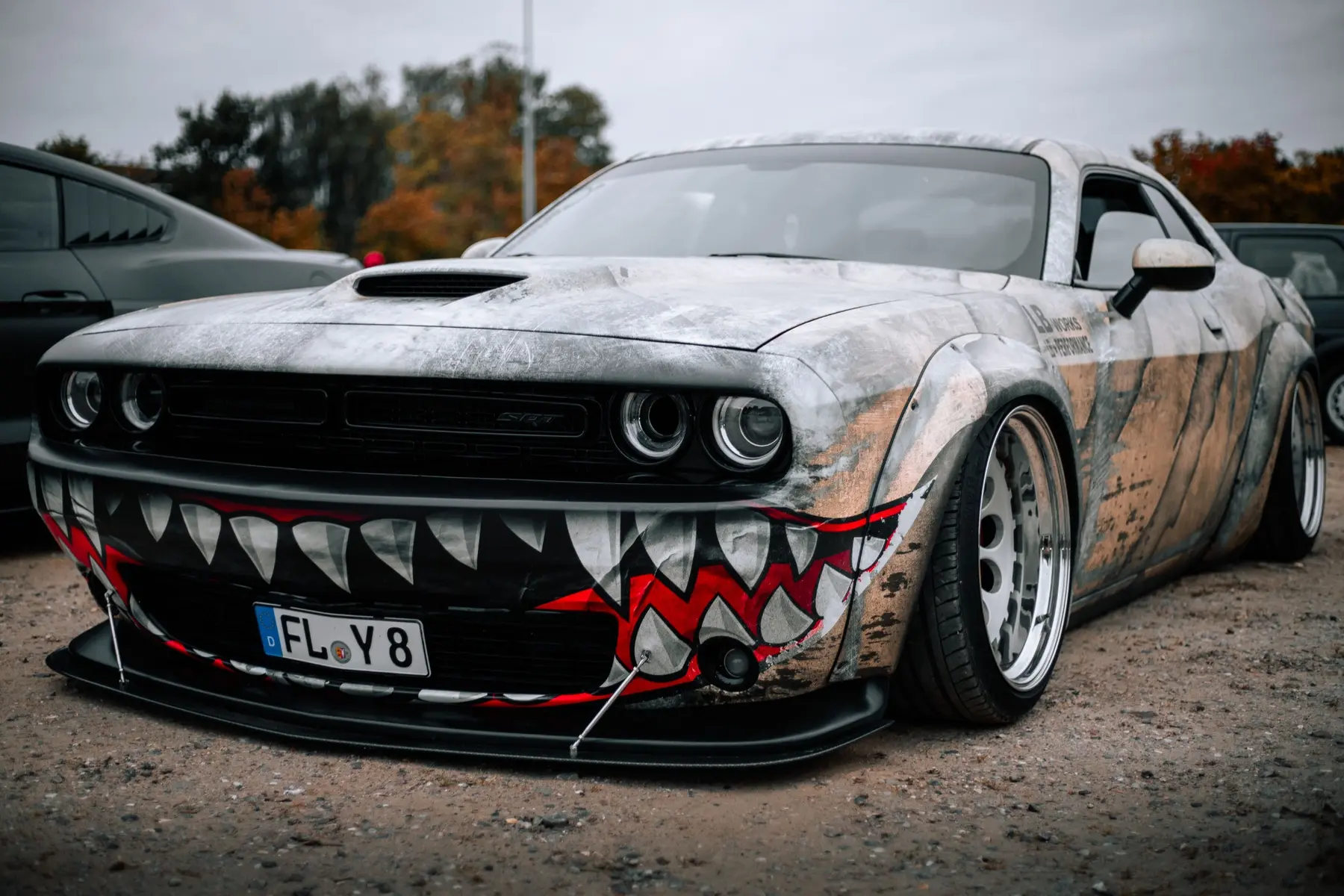 Custom wrapped Dodge Challenger near Owensboro Kentucky
